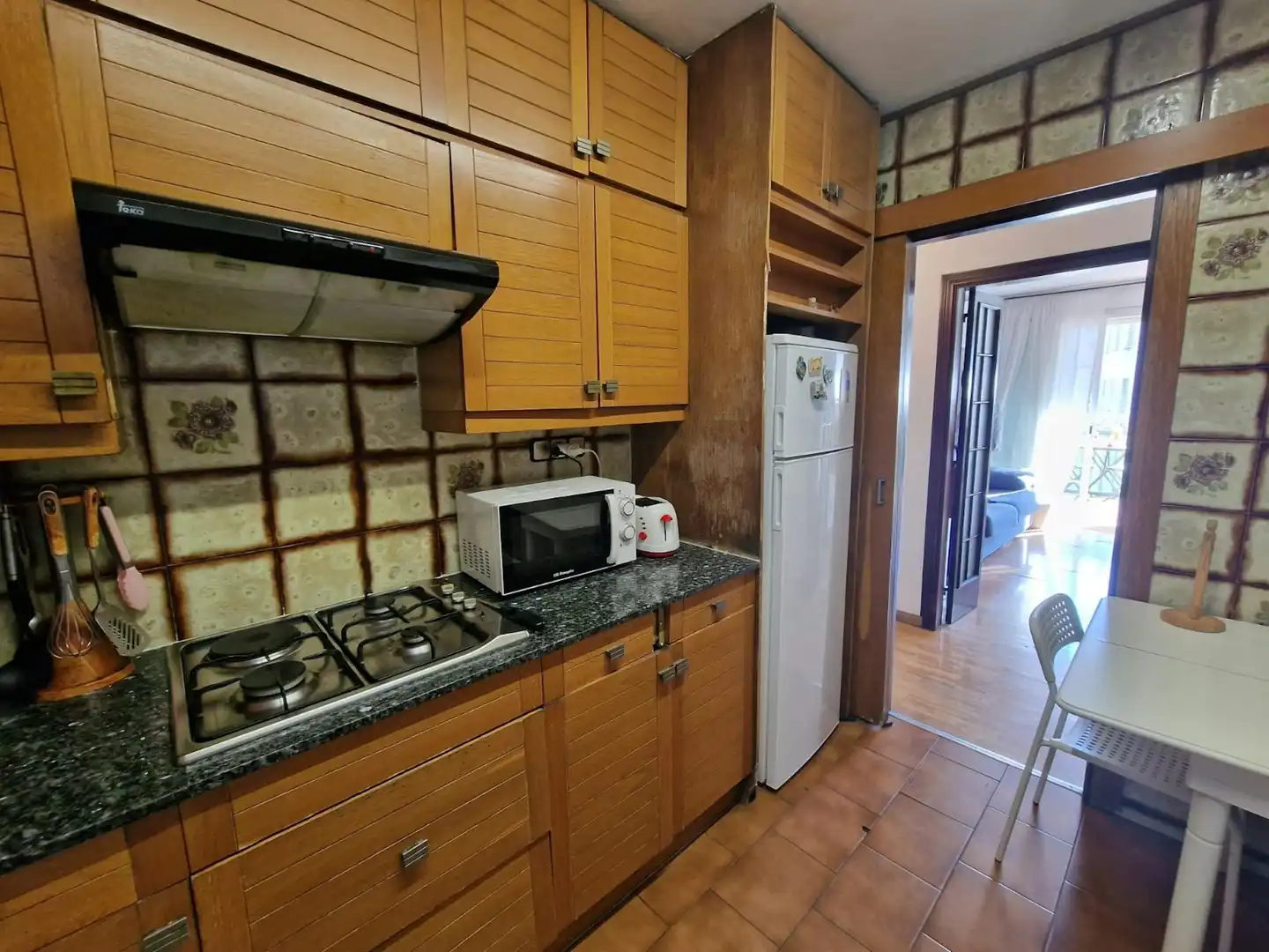 Cocina de Piso para compartir en Barcelona con Amueblado, Lavadora y TV