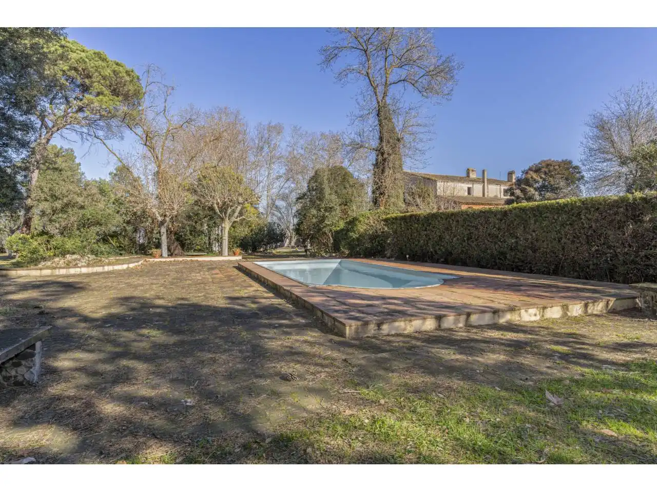 Piscina de Finca rústica en venta en Riudellots de la Selva con Calefacción, Jardín privado y Terraza