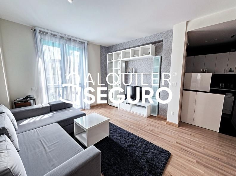 Living room of Flat to rent in  Madrid Capital  with Air Conditioner, Heating and Furnished