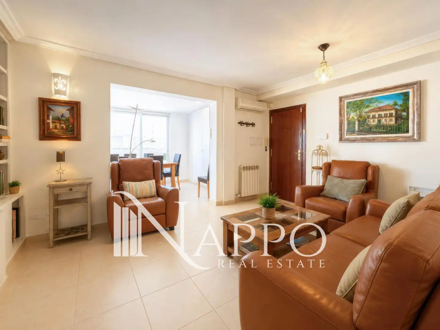 Sala d'estar de Pis de lloguer en  Palma de Mallorca amb Aire condicionat, Calefacció i Terrassa