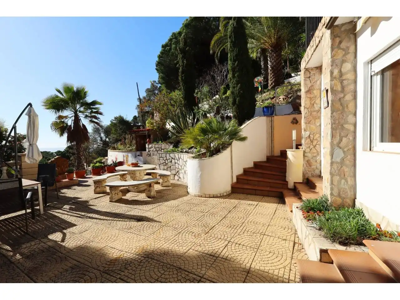 Terraza de Casa o chalet en venta en Lloret de Mar con Jardín privado, Terraza y Amueblado
