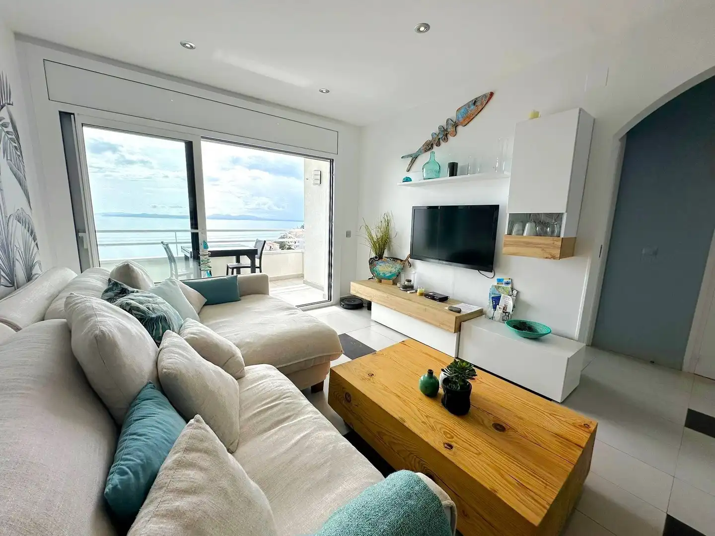 Sala de estar de Apartamento en venta en Almadrava - Canyelles - Puig-Rom