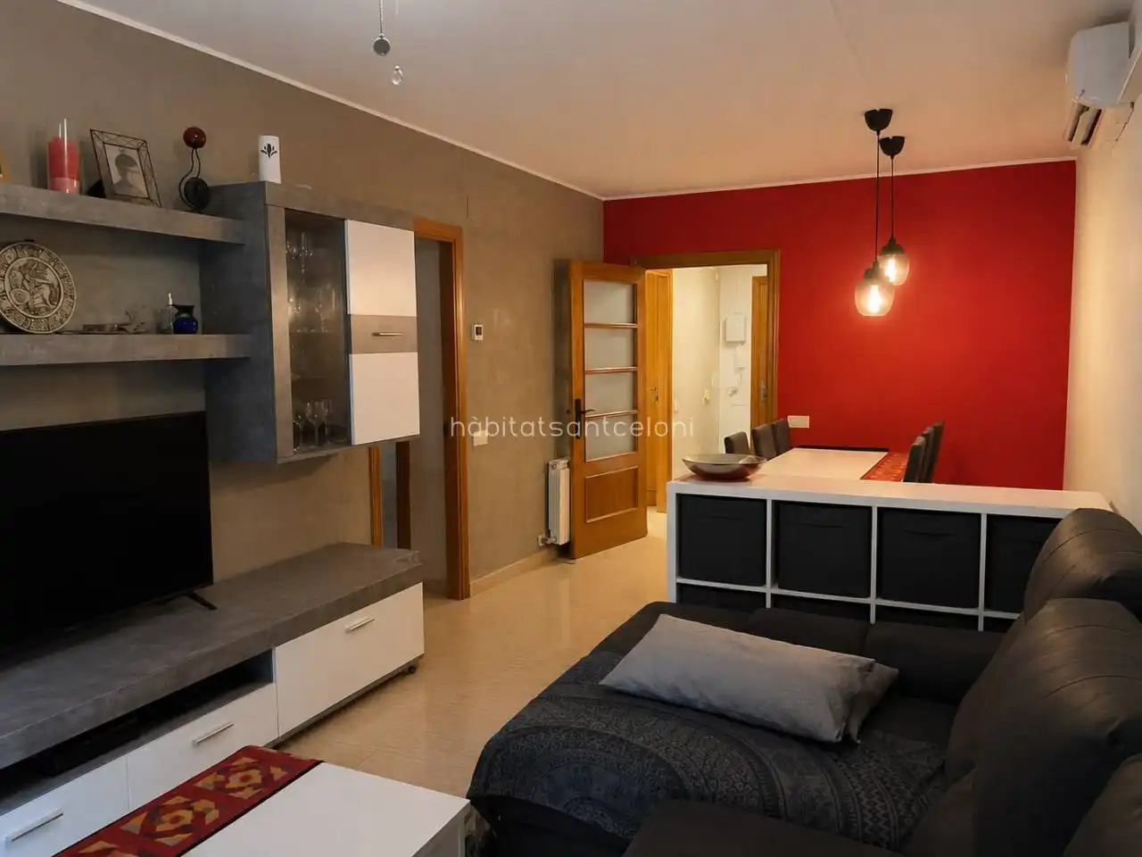Sala de estar de Piso en venta en Sant Celoni con Aire acondicionado, Calefacción y Balcón