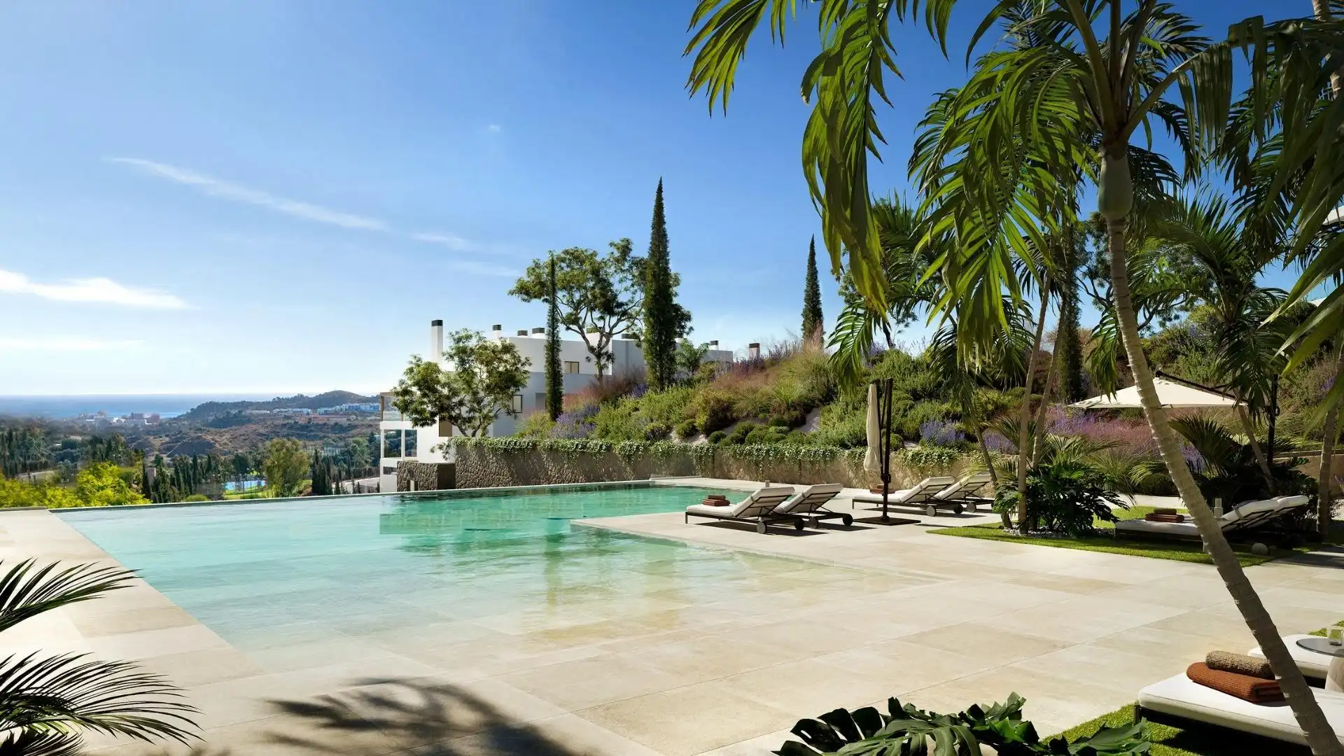 Piscina de Planta baja en venta en Mijas con Aire acondicionado, Calefacción y Terraza