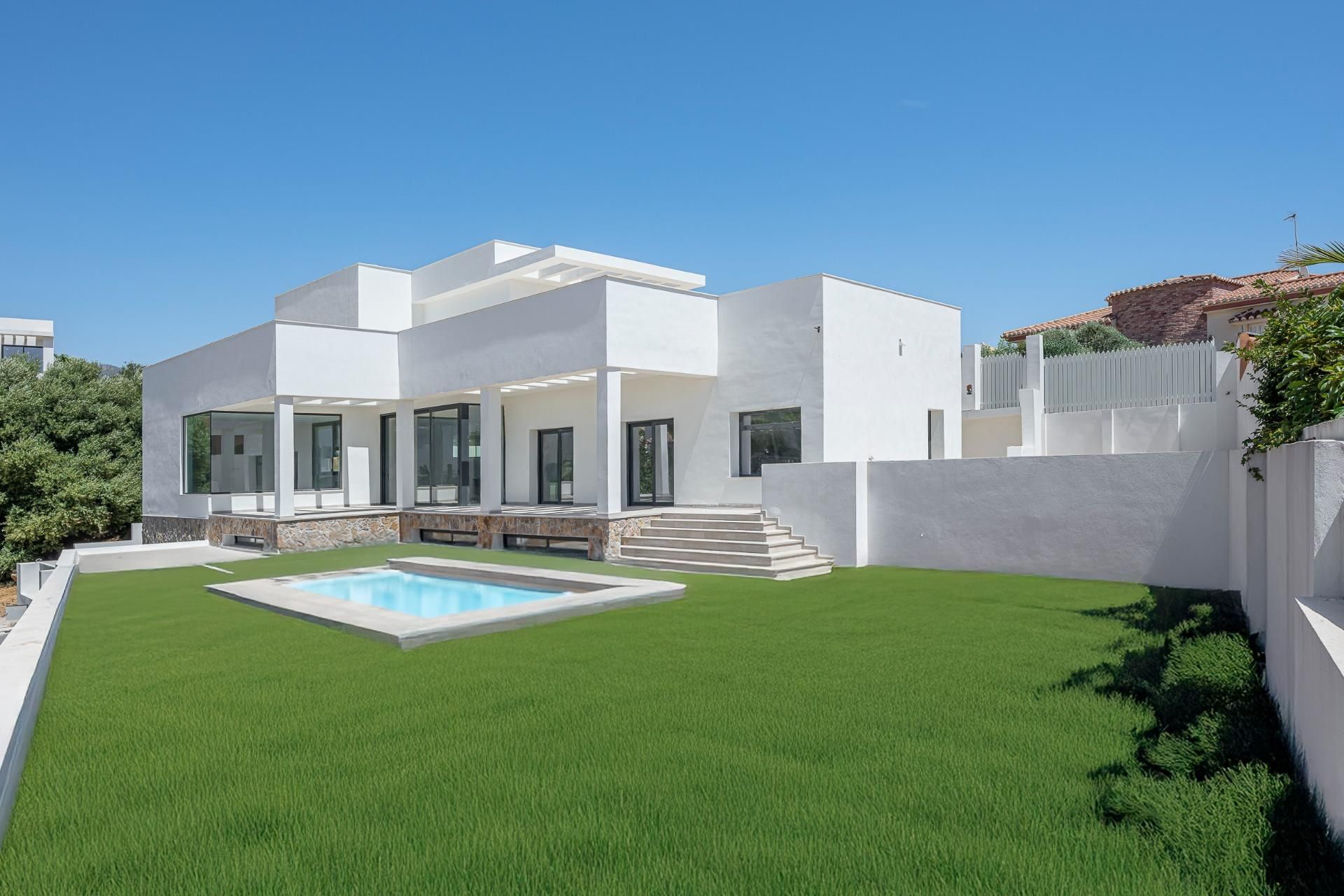 Exterior view of House or chalet for sale in Mijas  with Air Conditioner, Heating and Private garden
