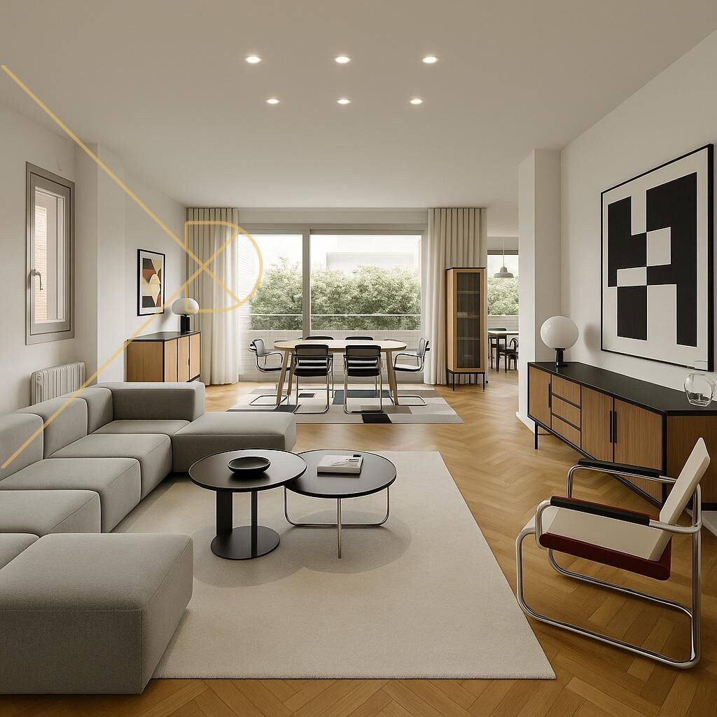 Sala de estar de Piso en venta en  Barcelona Capital con Aire acondicionado, Calefacción y Terraza