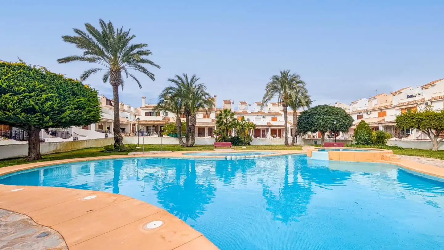 Swimming pool of Detached homes for sale in Santa Pola  with Air Conditioner, Terrace and Swimming Pool