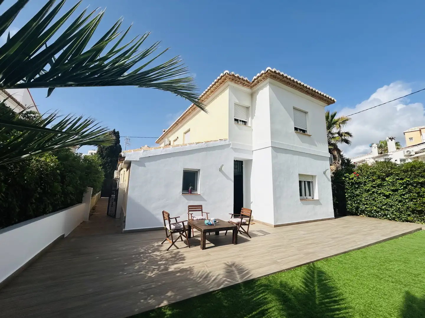 Vista exterior de Casa o chalet de alquiler en Jávea / Xàbia con Aire acondicionado, Calefacción y Jardín privado