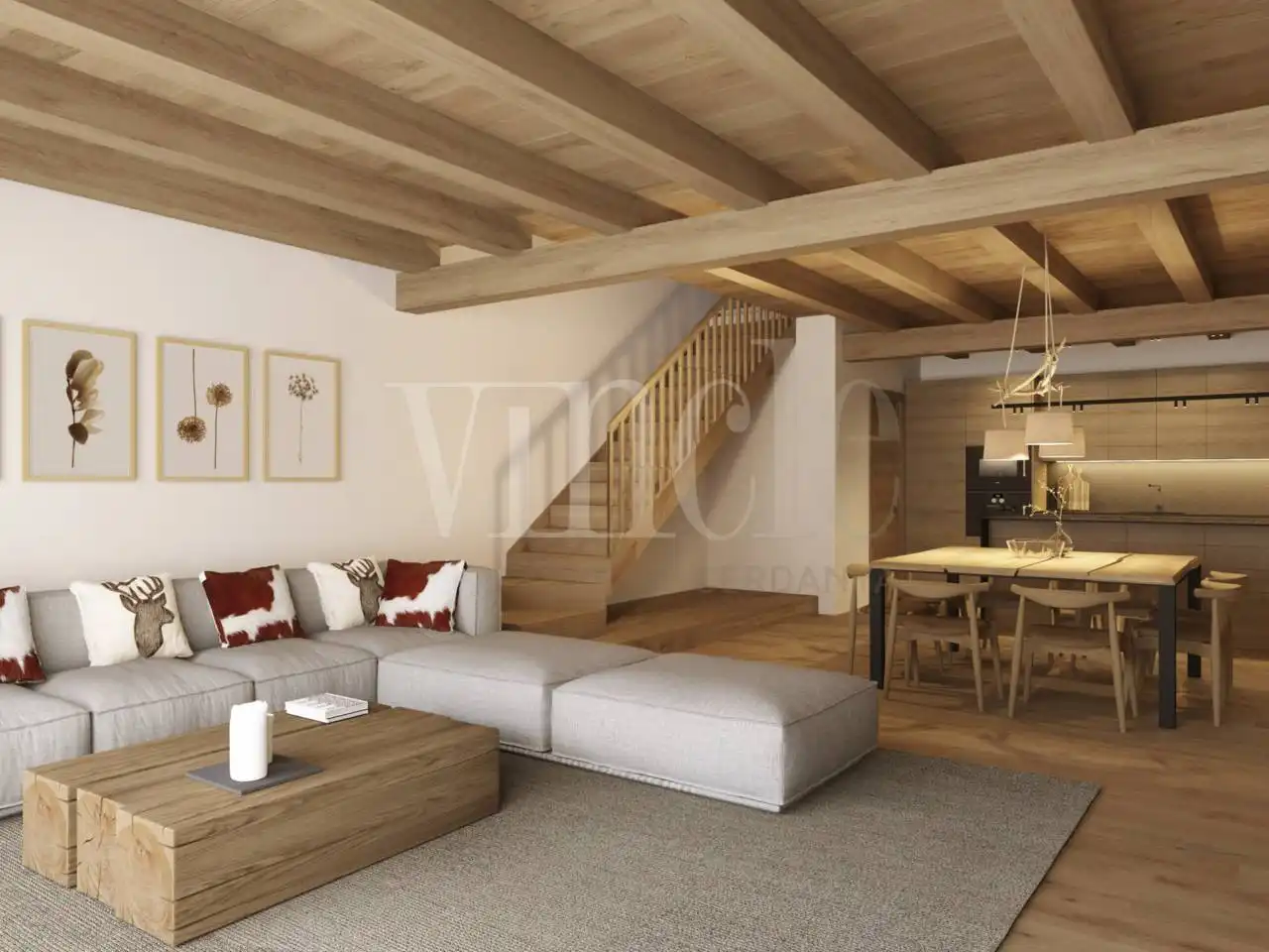 Sala d'estar de Casa adosada en venda en Bellver de Cerdanya amb Calefacció, Jardí privat i Parquet