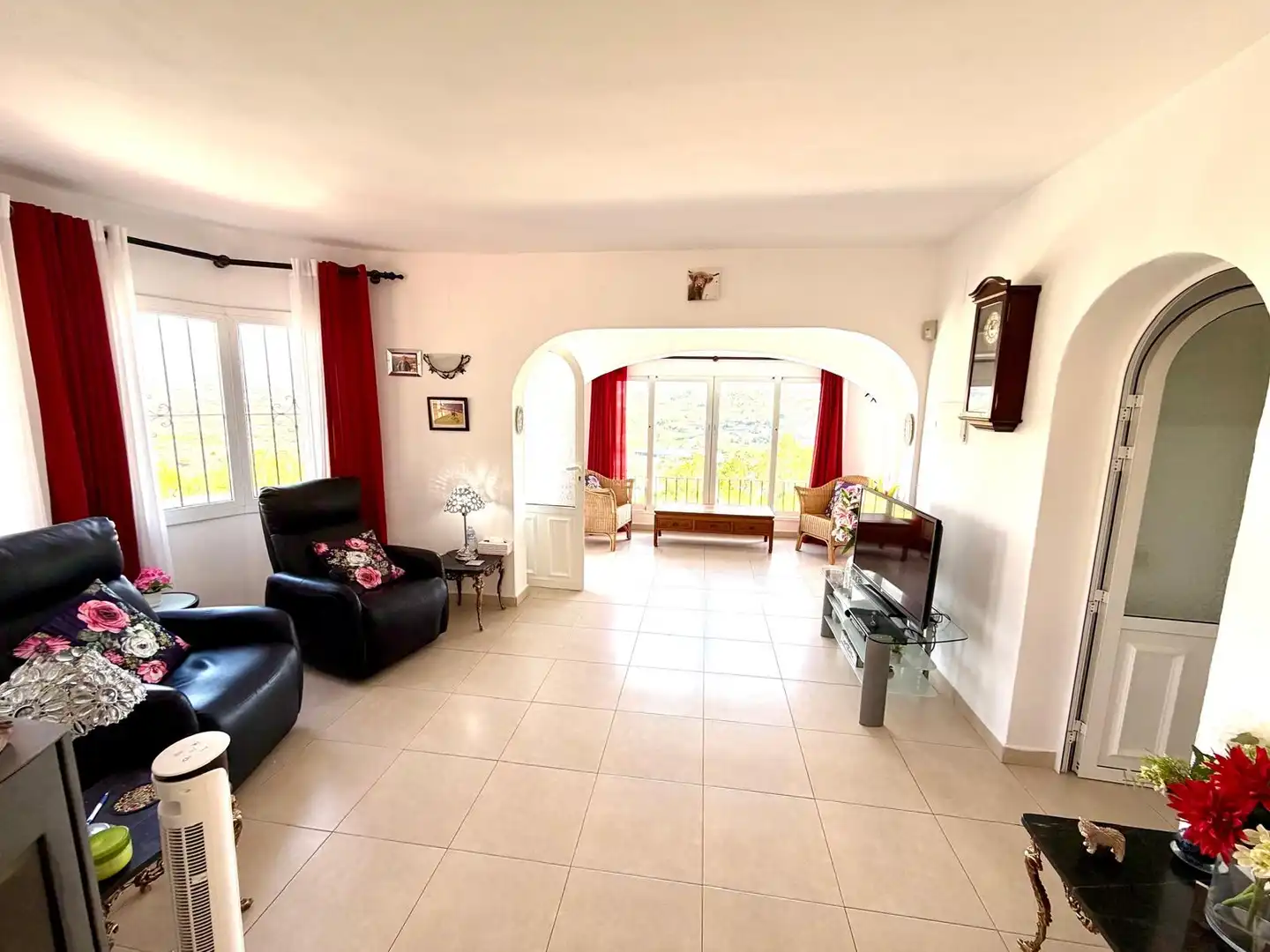 Sala de estar de Casa o chalet en venta en Moraira con Aire acondicionado