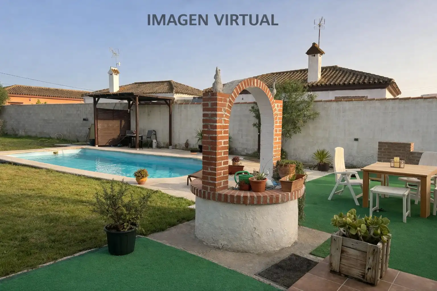 Jardín de Casa o chalet en venta en Chiclana de la Frontera con Jardín privado, Terraza y Piscina