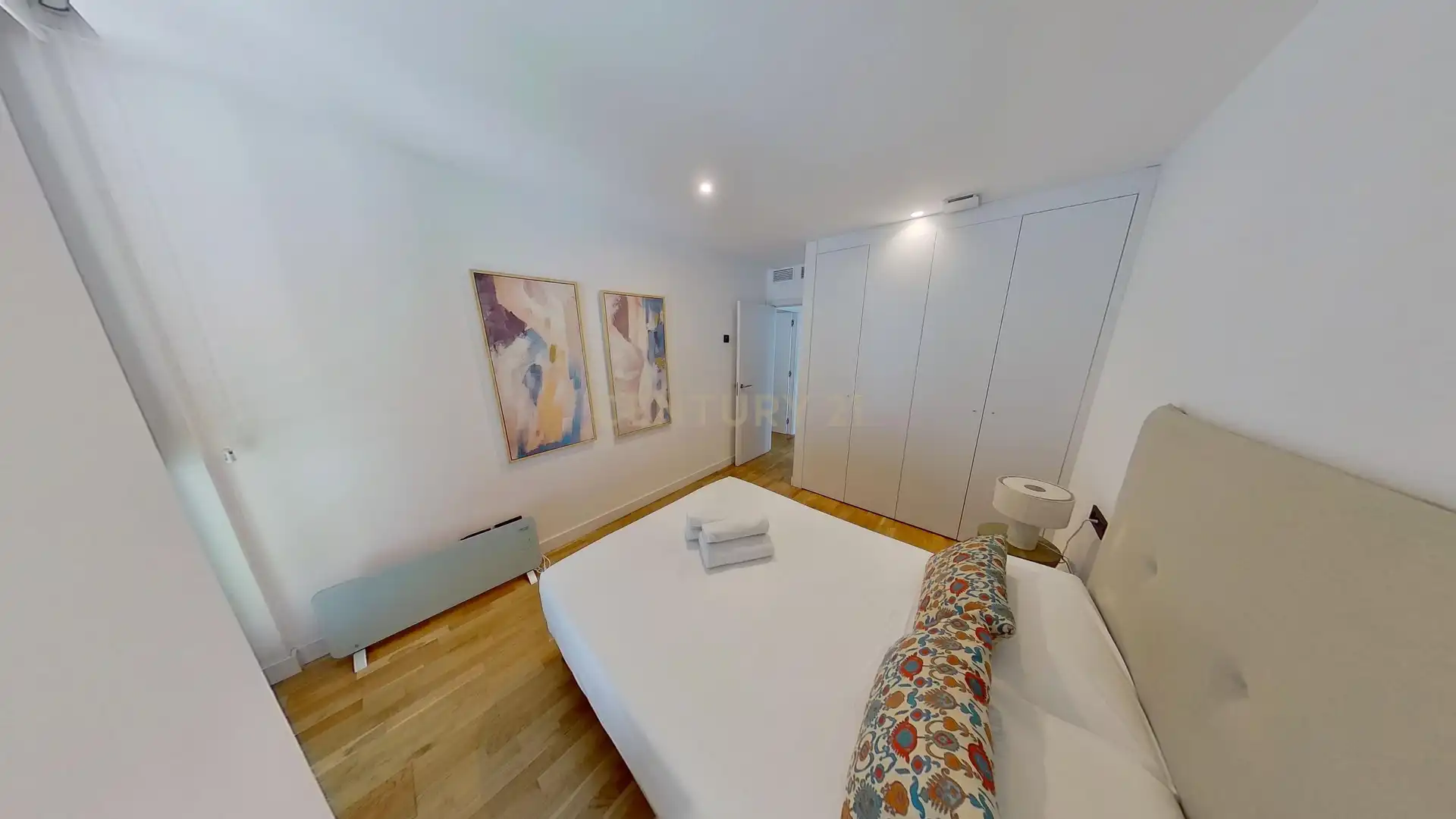 Habitación de Apartamento de alquiler en Málaga con Aire acondicionado, Lavadora y Microondas