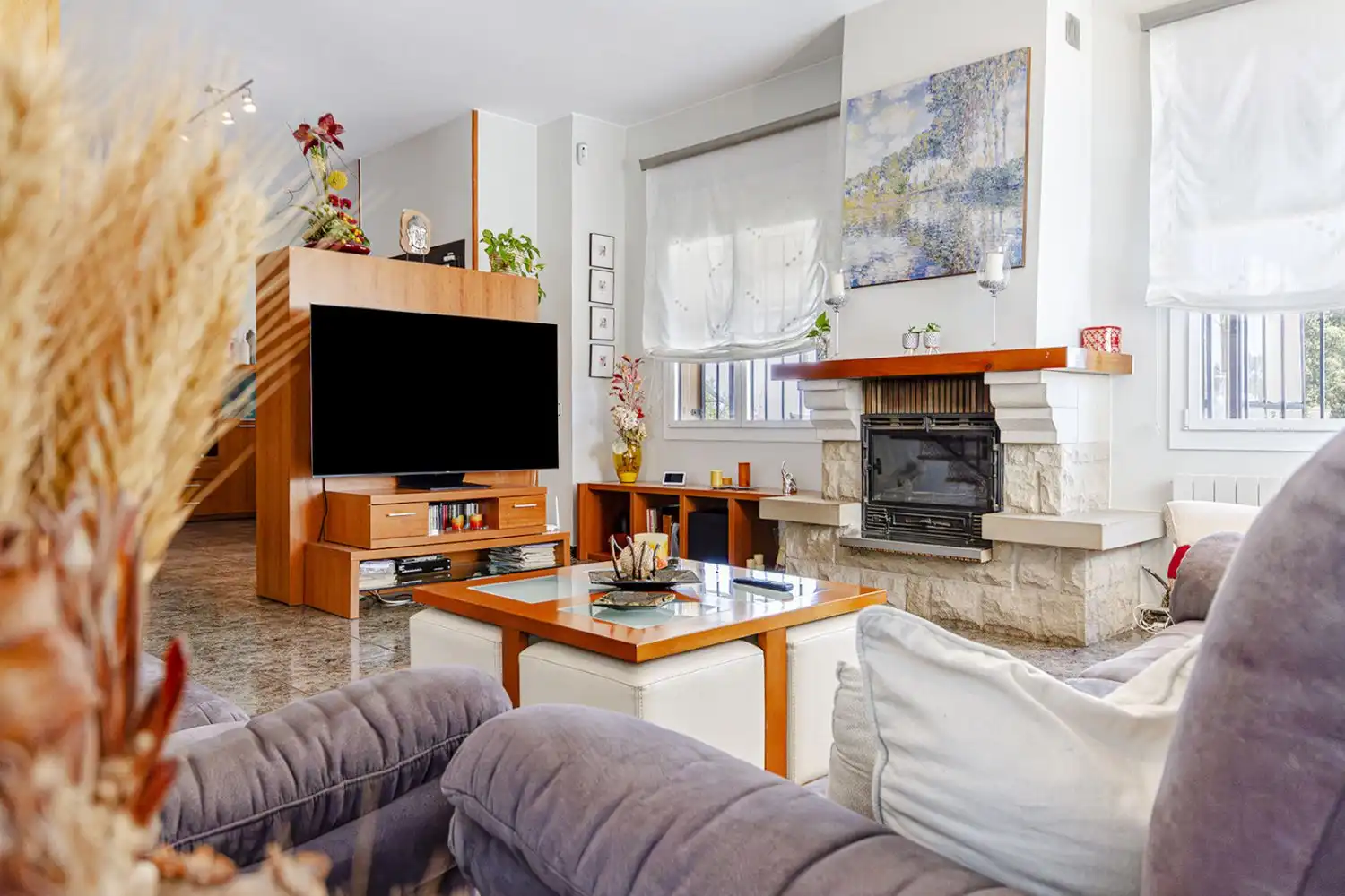 Living room of Houses for sale in Sant Martí Sarroca  with Air Conditioner, Heating and Terrace