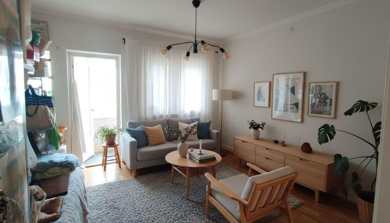 Living room of Flat for sale in Gijón   with Heating, Private garden and Balcony