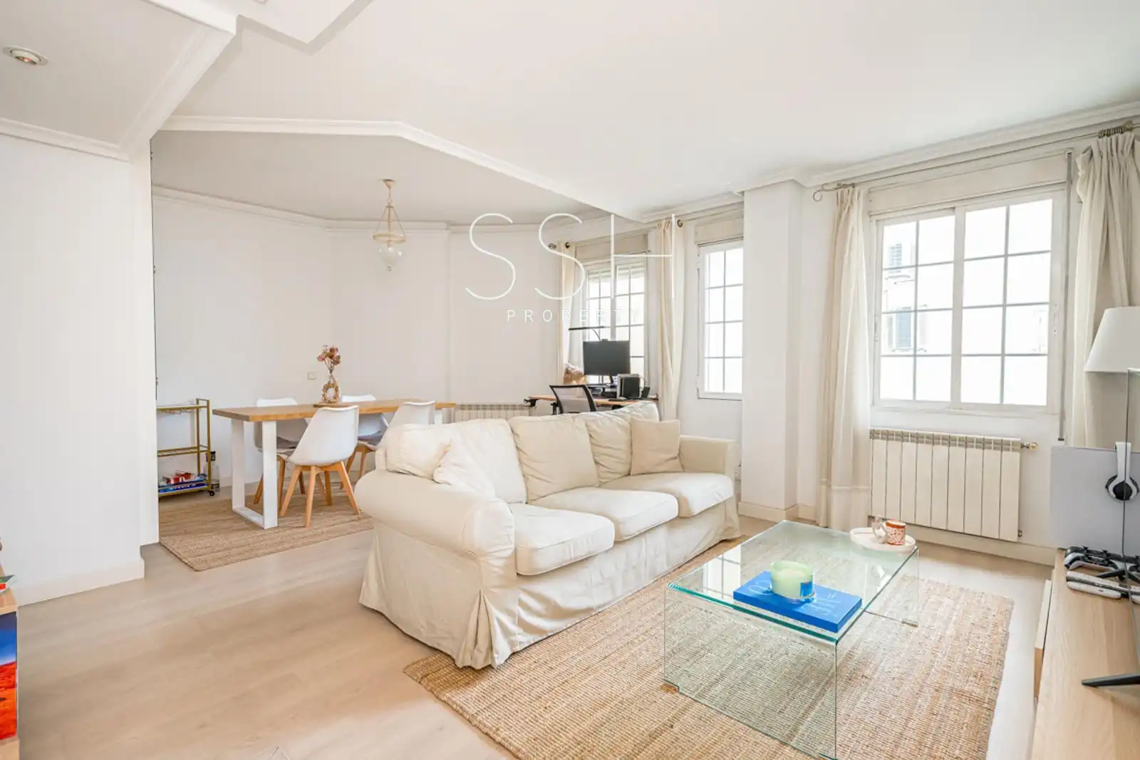 Living room of Flat for rent in Población de Arroyo  with Air Conditioner, Heating and Furnished