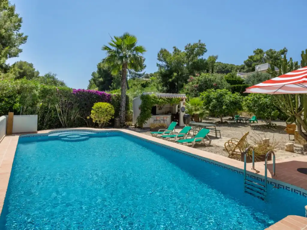 Schwimmbecken von Haus oder Chalet zur Miete in Jávea / Xàbia mit Heizung, Privatgarten und Terrasse