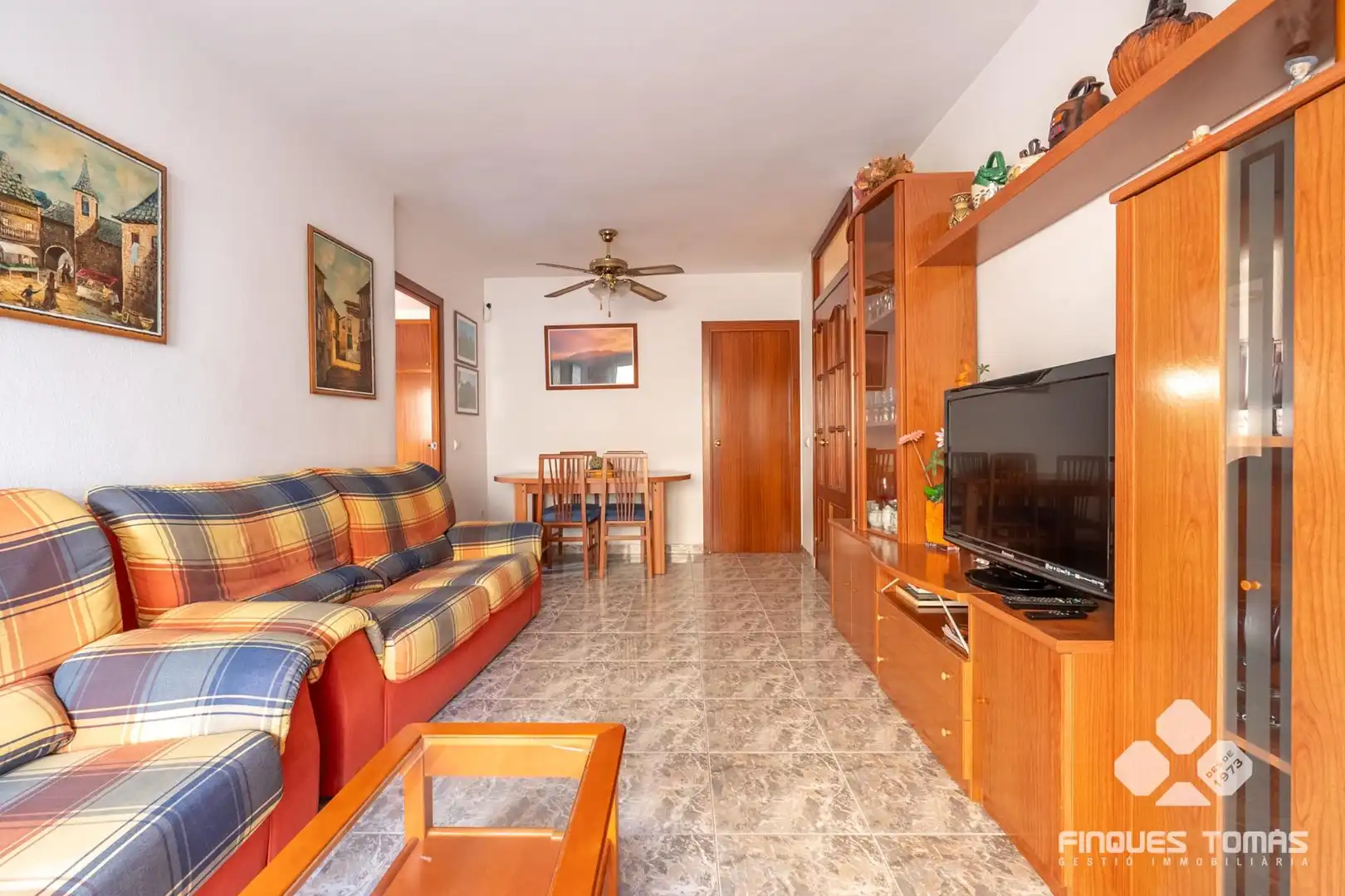 Sala de estar de Piso en venta en Cunit con Aire acondicionado, Terraza y Amueblado