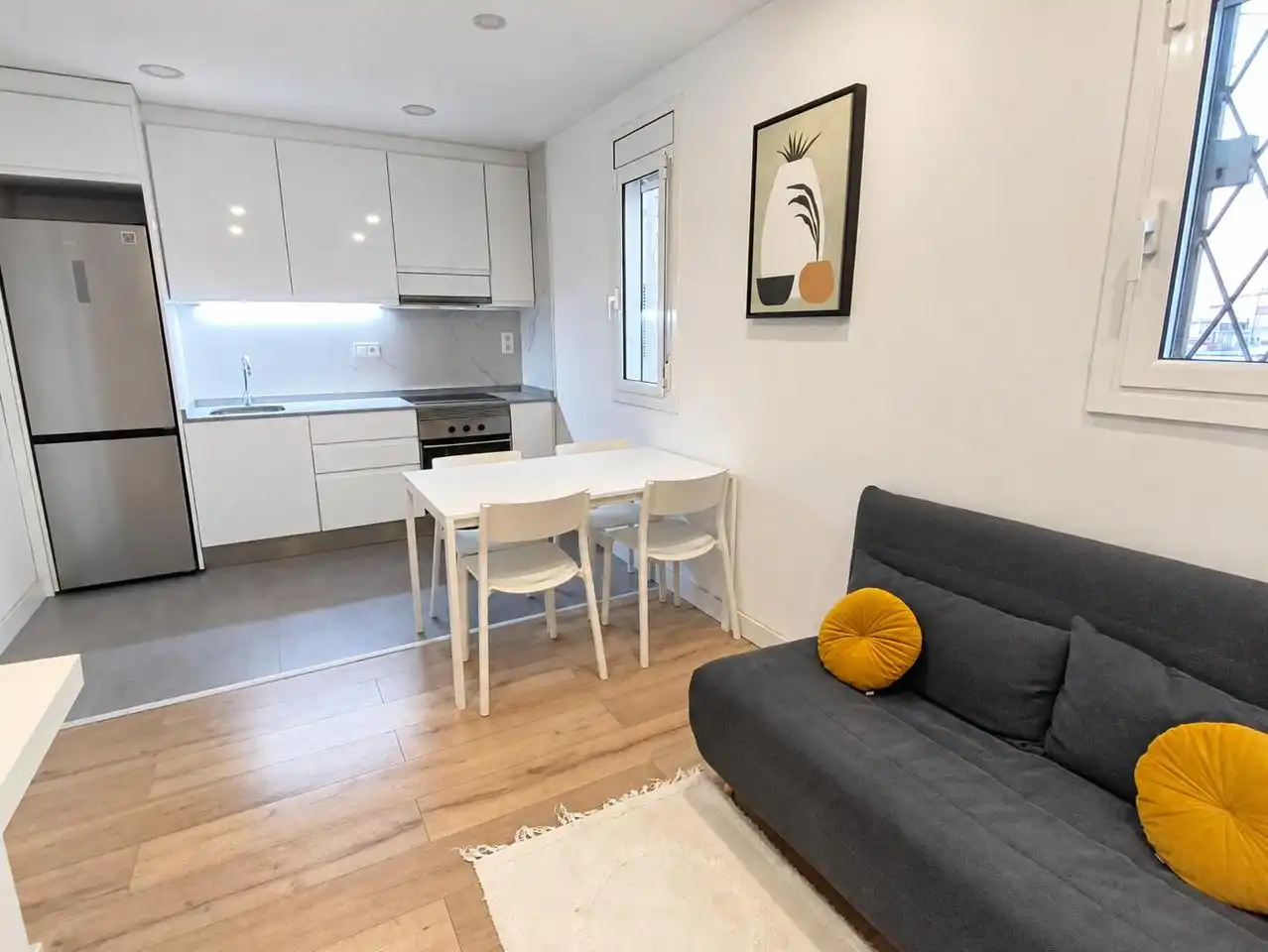 Sala de estar de Ático en venta en Barcelona con Aire acondicionado, Parquet y Amueblado