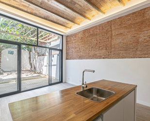 Kitchen of Flat for sale in  Barcelona Capital  with Air Conditioner, Heating and Private garden