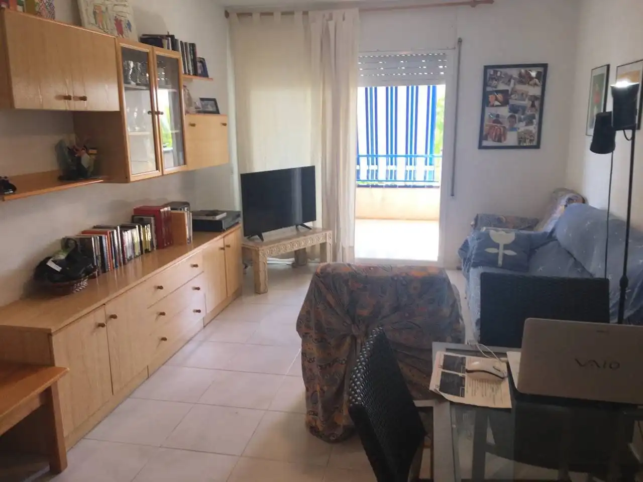 Sala d'estar de Pis de lloguer en La Ràpita amb Terrassa i Moblat