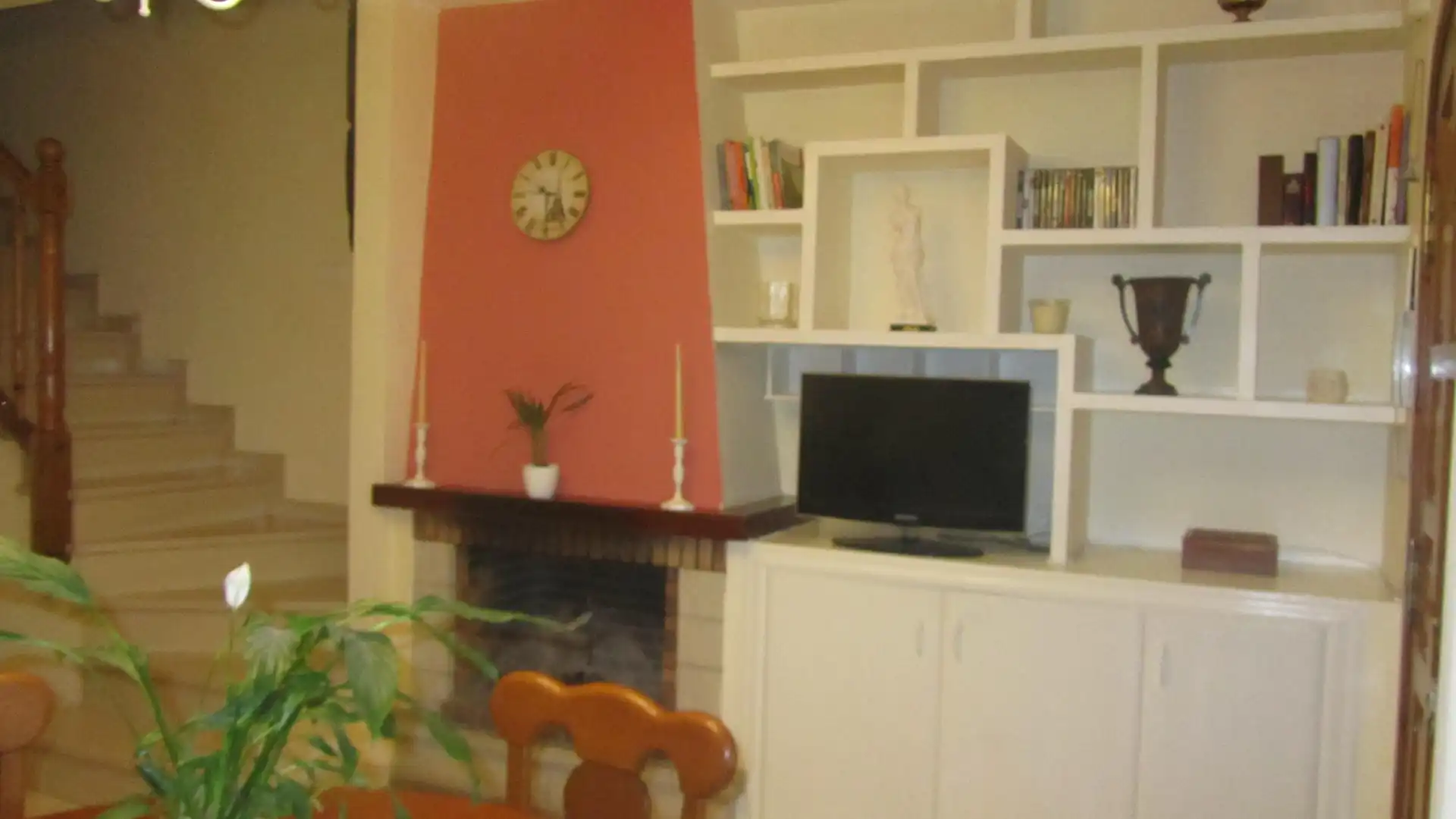 Wohnzimmer von Einfamilien-Reihenhaus zum Verkauf in Mont-roig del Camp mit Klimaanlage, Heizung und Privatgarten