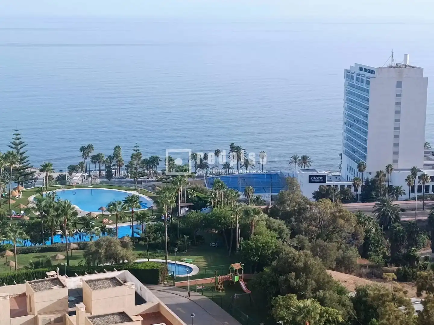 Swimming pool of Flat for rent in Benalmádena  with Air Conditioner, Private garden and Terrace