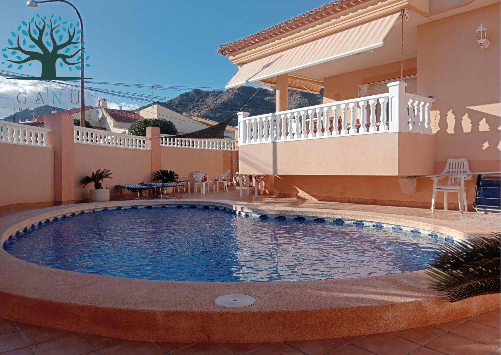 Piscina de Casa o xalet en venda en Mazarrón amb Calefacció, Jardí privat i Terrassa