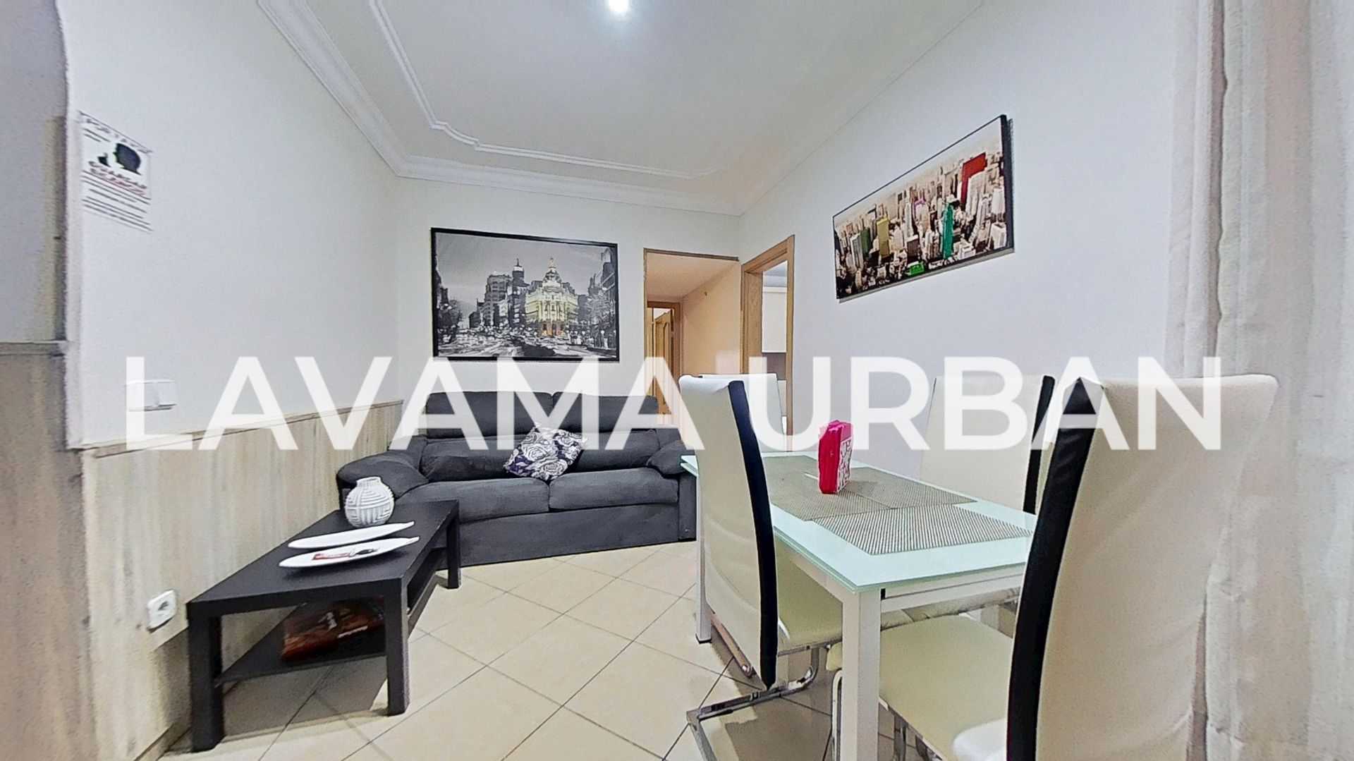 Living room of Flat for sale in  Madrid Capital  with Air Conditioner, Heating and Furnished