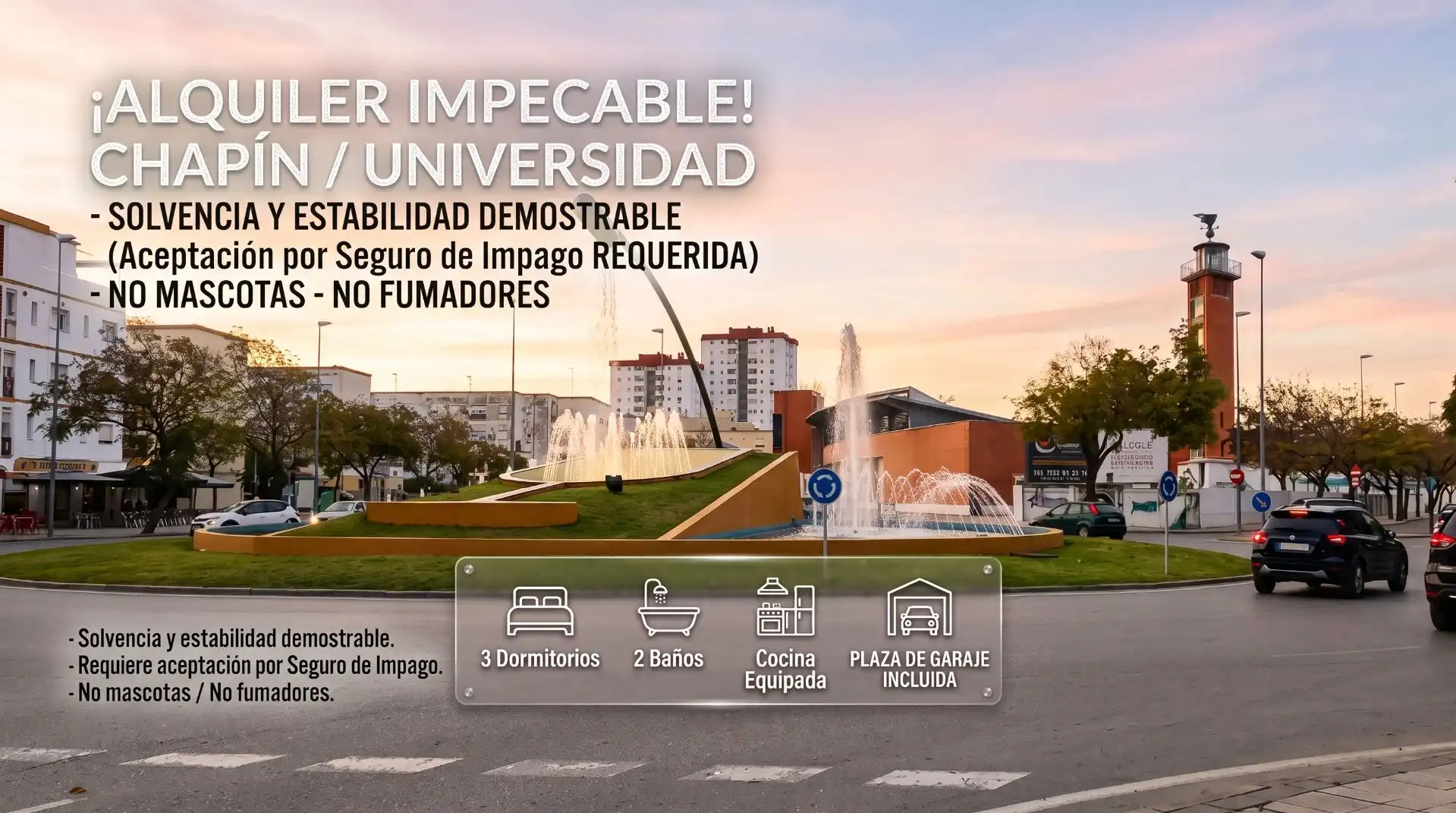 Vista exterior de Pis de lloguer en Jerez de la Frontera amb Aire condicionat i Moblat