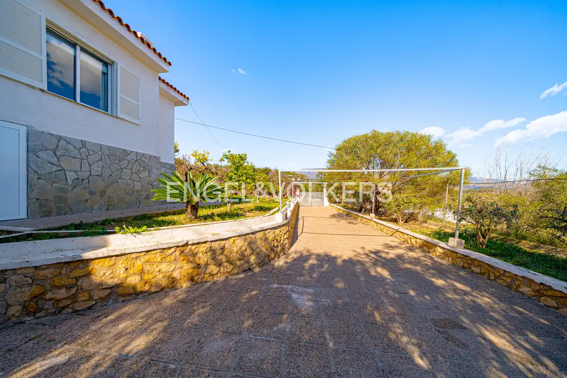 Vista exterior de Casa o chalet en venta en Polop con Aire acondicionado, Jardín privado y Piscina