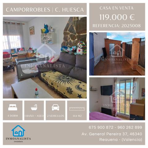 Casa adosada en Venta en Calle Huesca en Camporrobles
