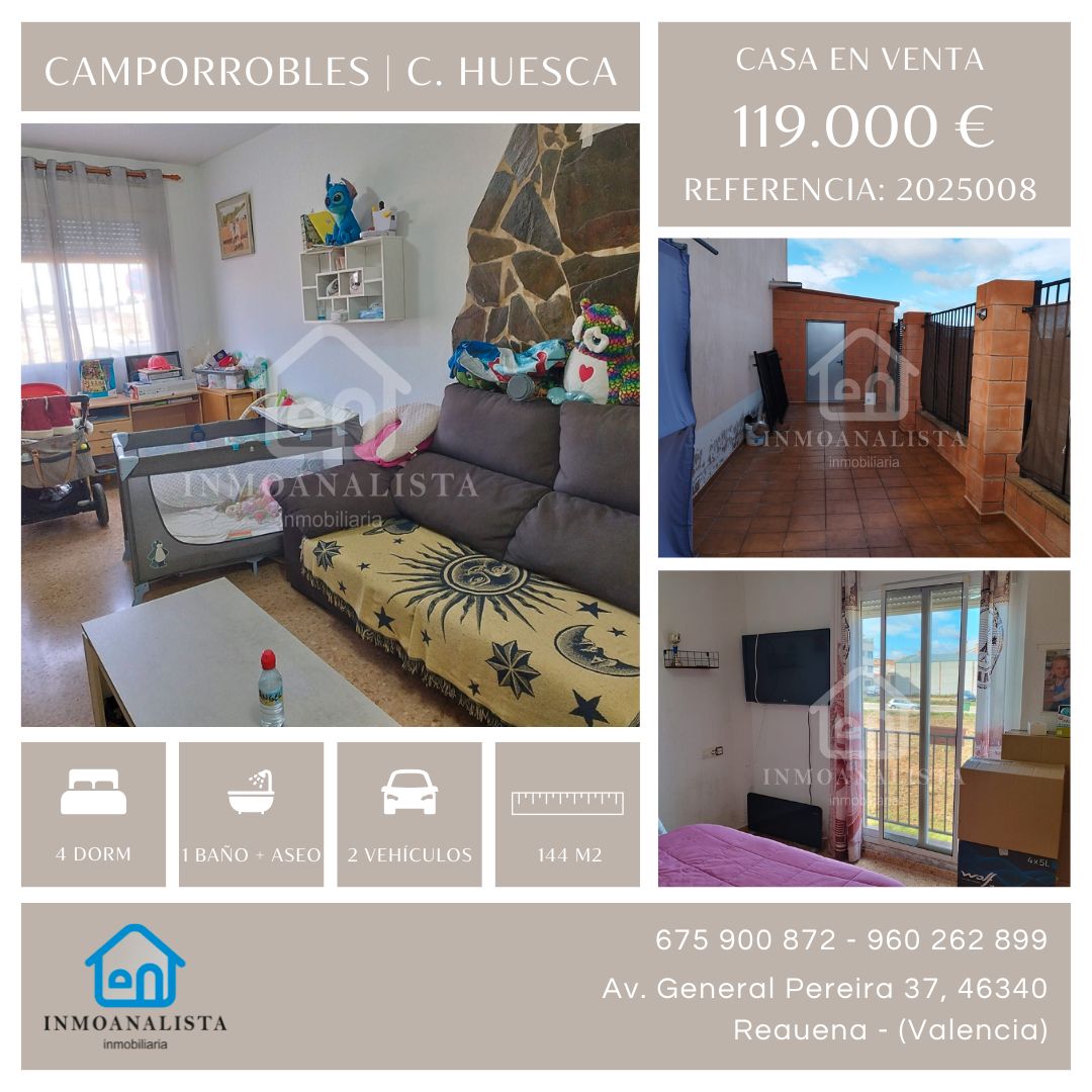 Sala d'estar de Casa adosada en venda en Camporrobles amb Calefacció, Terrassa i Traster