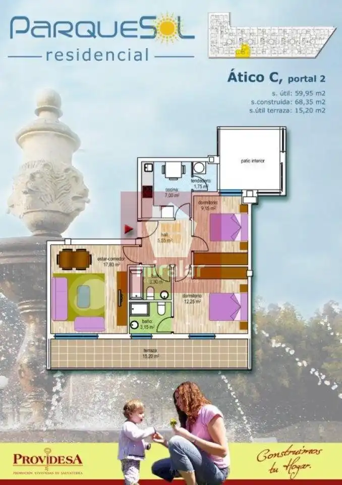 Ático en venta en Salvaterra de Miño con Calefacción, Terraza y Amueblado