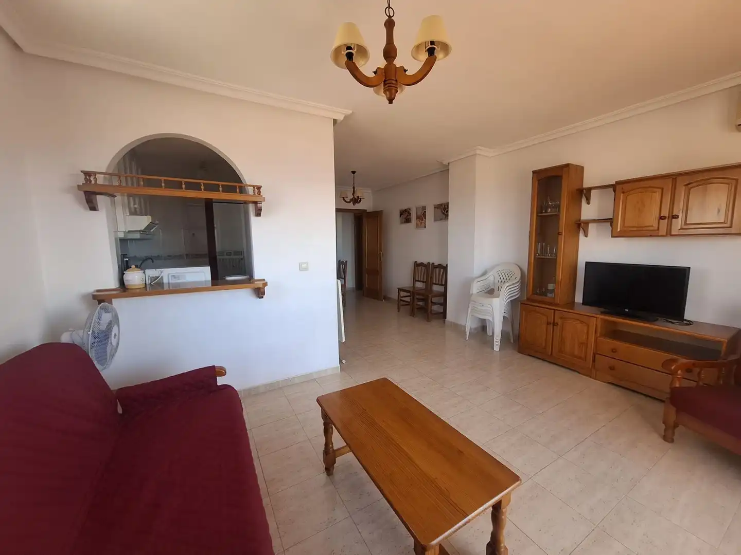 Sala d'estar de Pis de lloguer en Villajoyosa / La Vila Joiosa amb Aire condicionat, Terrassa i Piscina comunitària