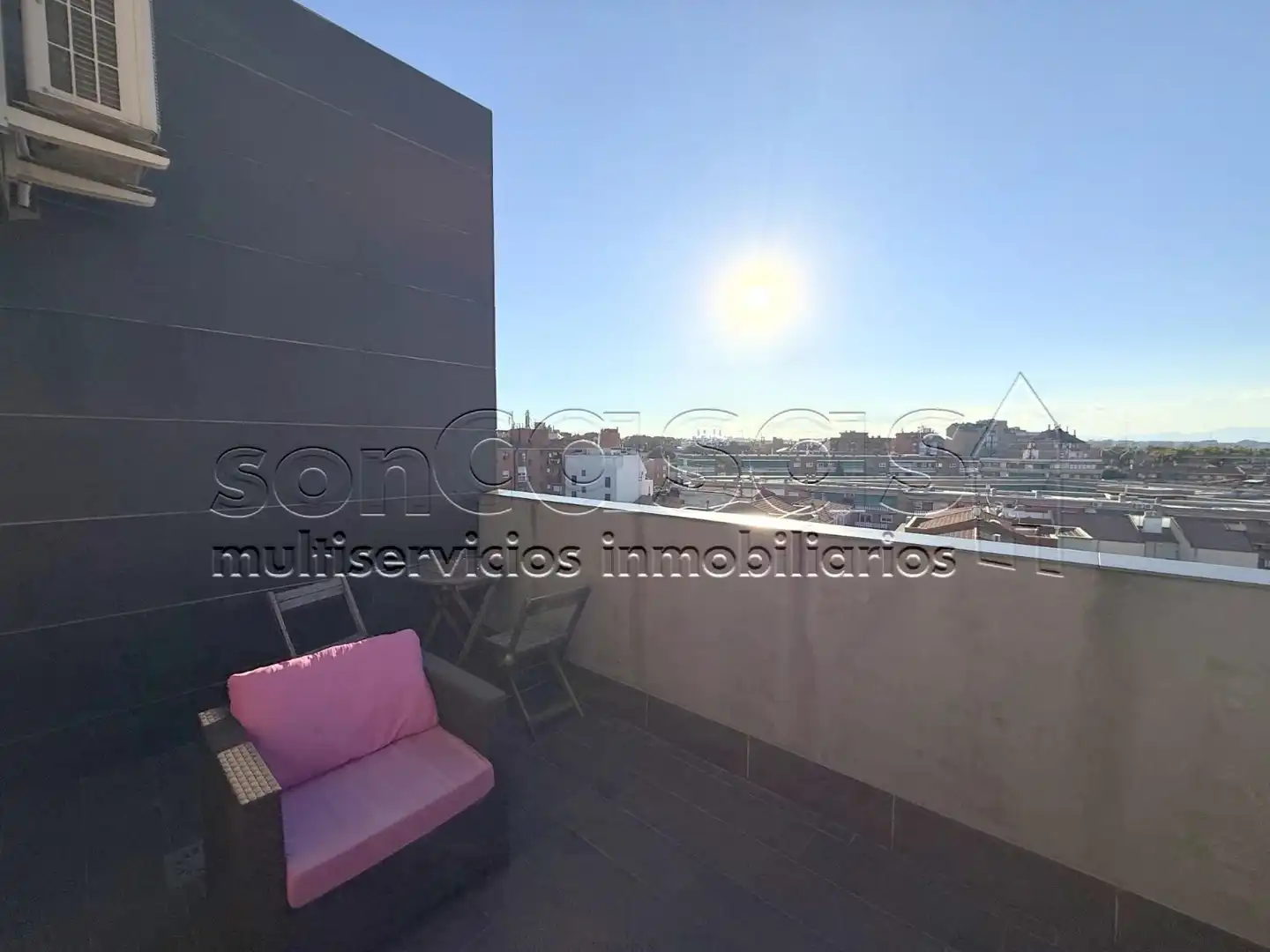 Terrasse von Dachboden zur Miete in Madrid mit Klimaanlage, Heizung und Terrasse