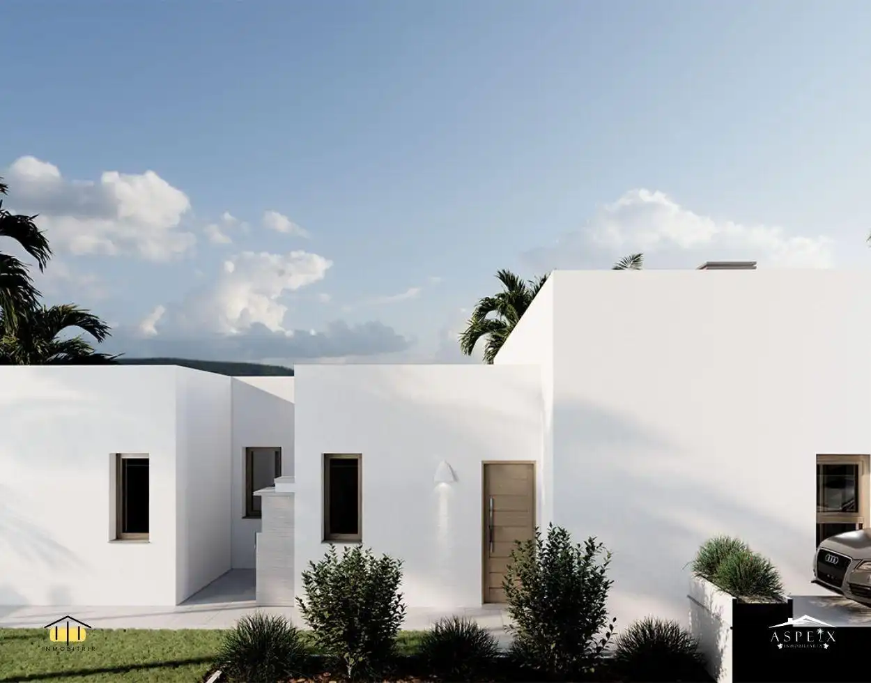 Vista exterior de Casa o xalet en venda en Aspe amb Calefacció, Jardí privat i Terrassa