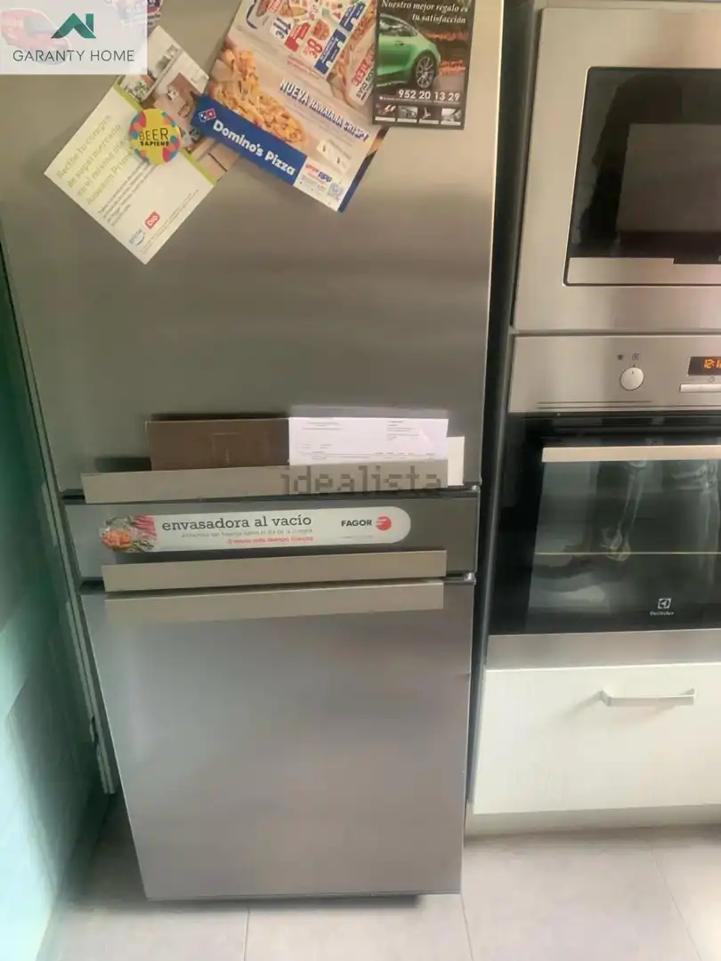 Küche von Wohnung zur Miete in Málaga mit Klimaanlage, Privatgarten und Balkon