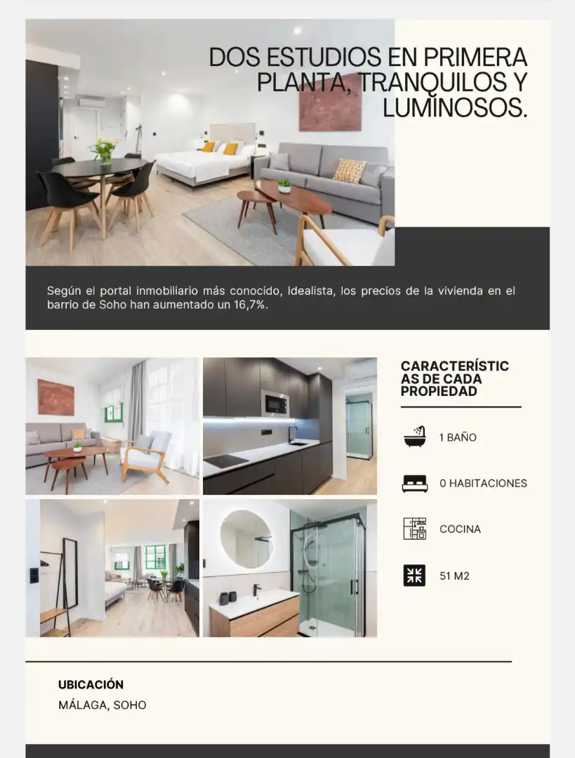 Estudio en venta en Málaga con Amueblado