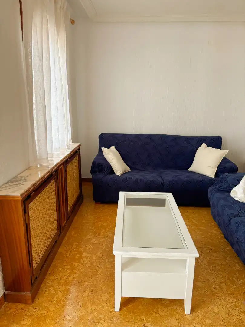 Living room of Flat for sale in Palencia  with Heating, Terrace and Furnished