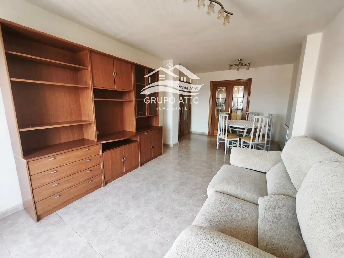 Sala de estar de Apartamento en venta en Burriana / Borriana con Calefacción, Terraza y Amueblado