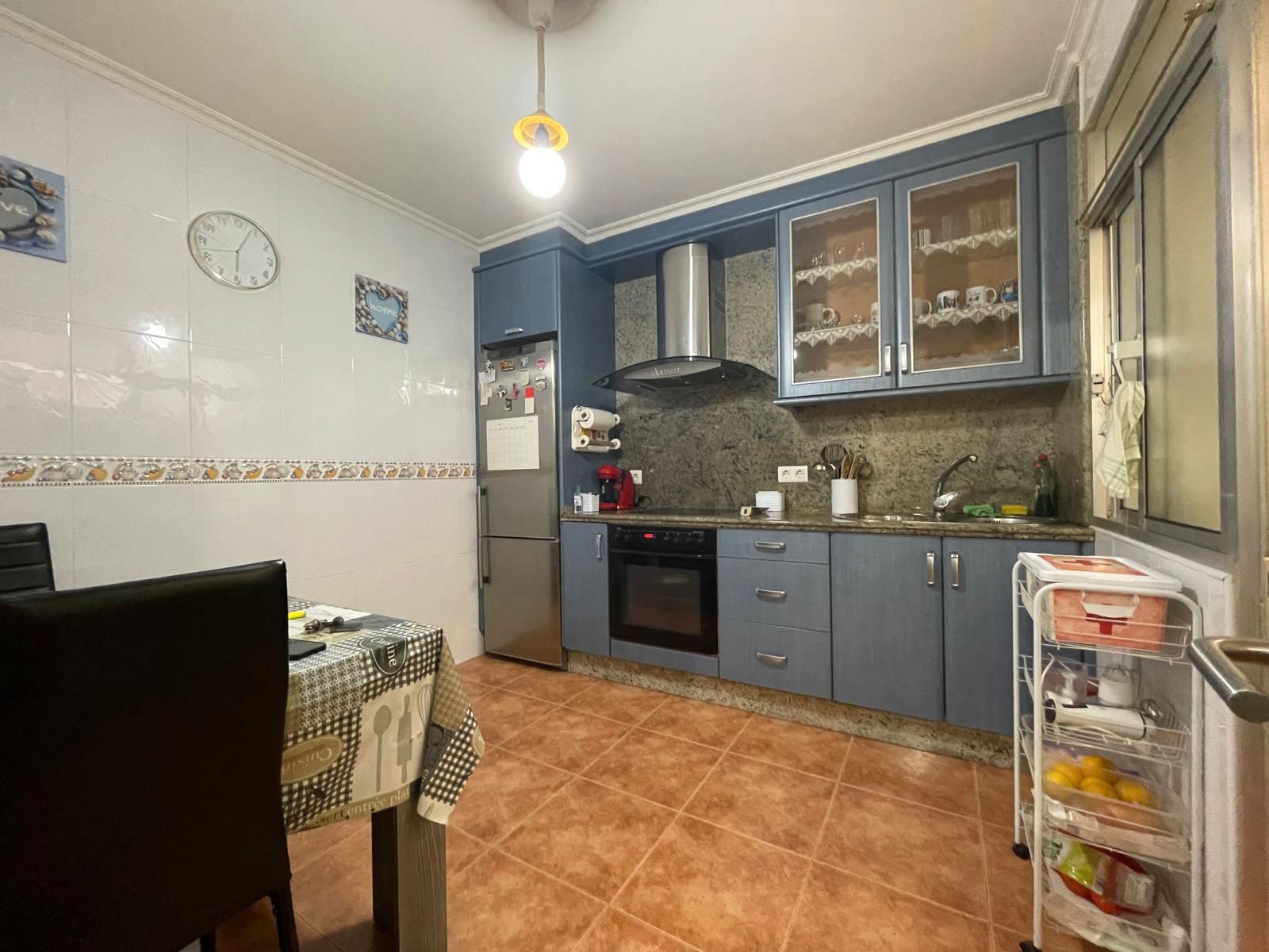 Kitchen of Flat for sale in Ferrol  with Terrace, Furnished and Oven