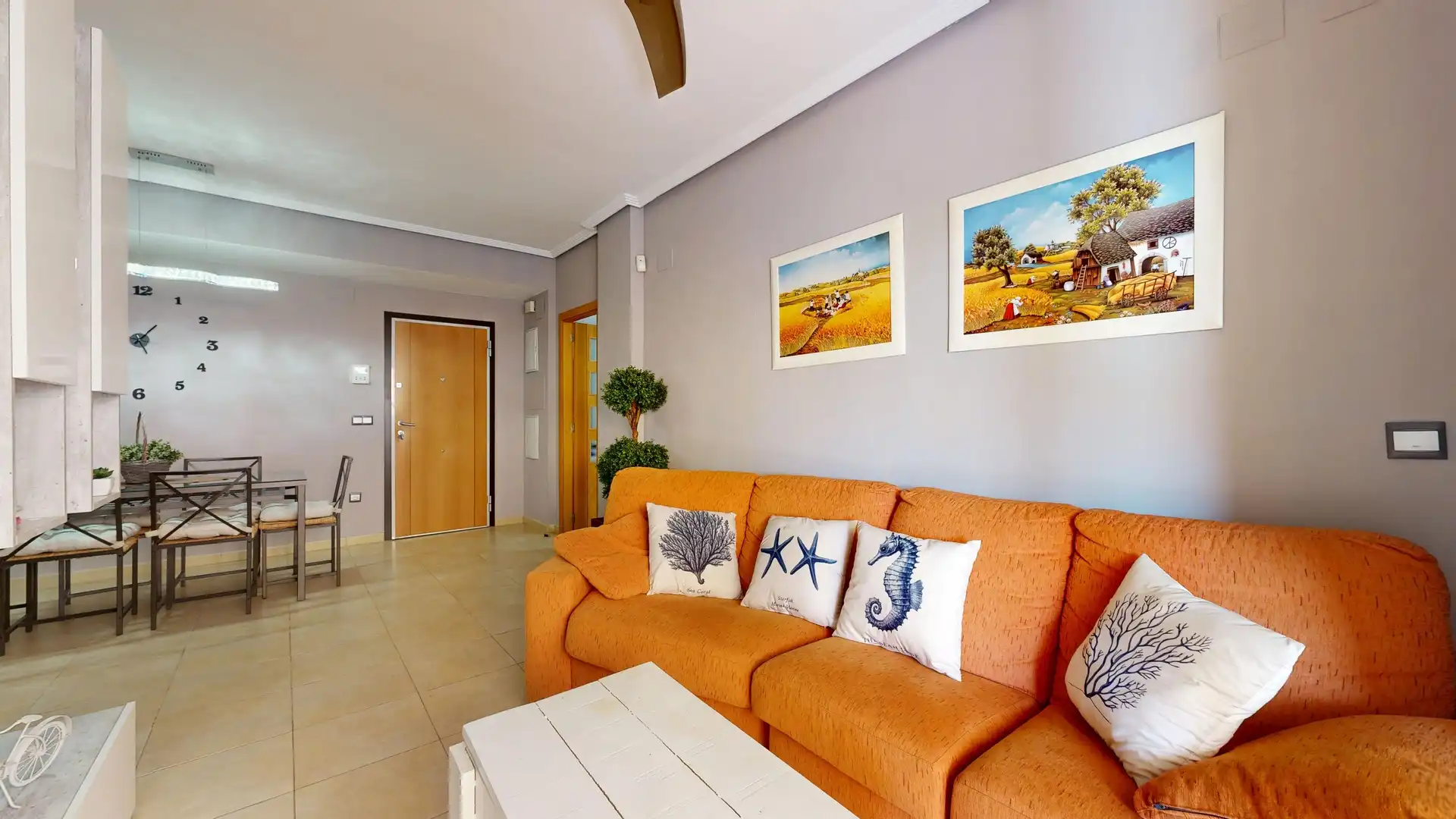 Sala d'estar de Pis en venda en Almenara amb Jardí privat, Terrassa i Traster
