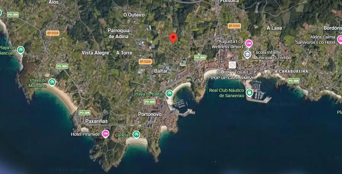 Vista exterior de Casa o xalet en venda en Sanxenxo amb Aire condicionat, Calefacció i Jardí privat