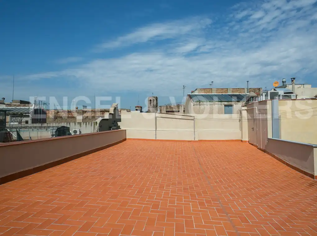 Terraza de Piso de alquiler en Barcelona con Calefacción, Amueblado y Balcón