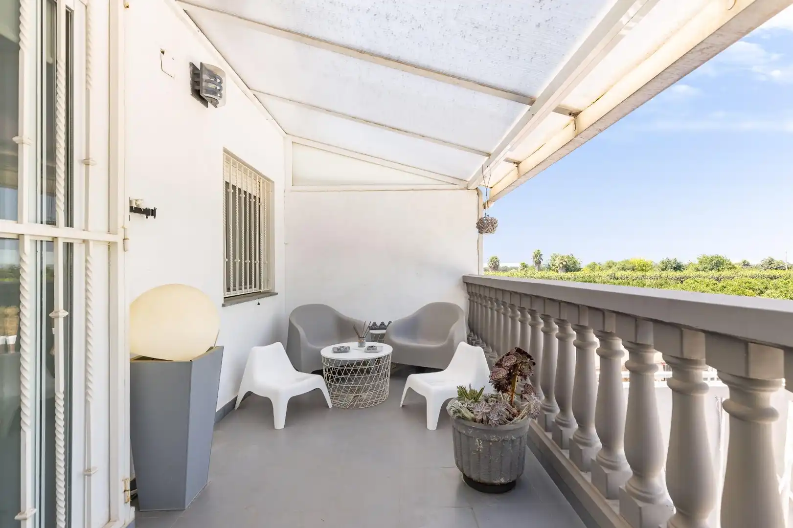 Terraza de Casa adosada en venta en Benimuslem con Aire acondicionado, Calefacción y Parquet