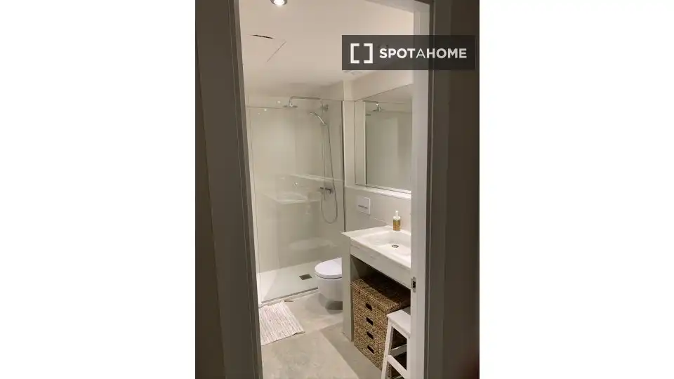 Bany de Apartament per a compartir en Sabadell amb Aire condicionat, Terrassa i Moblat