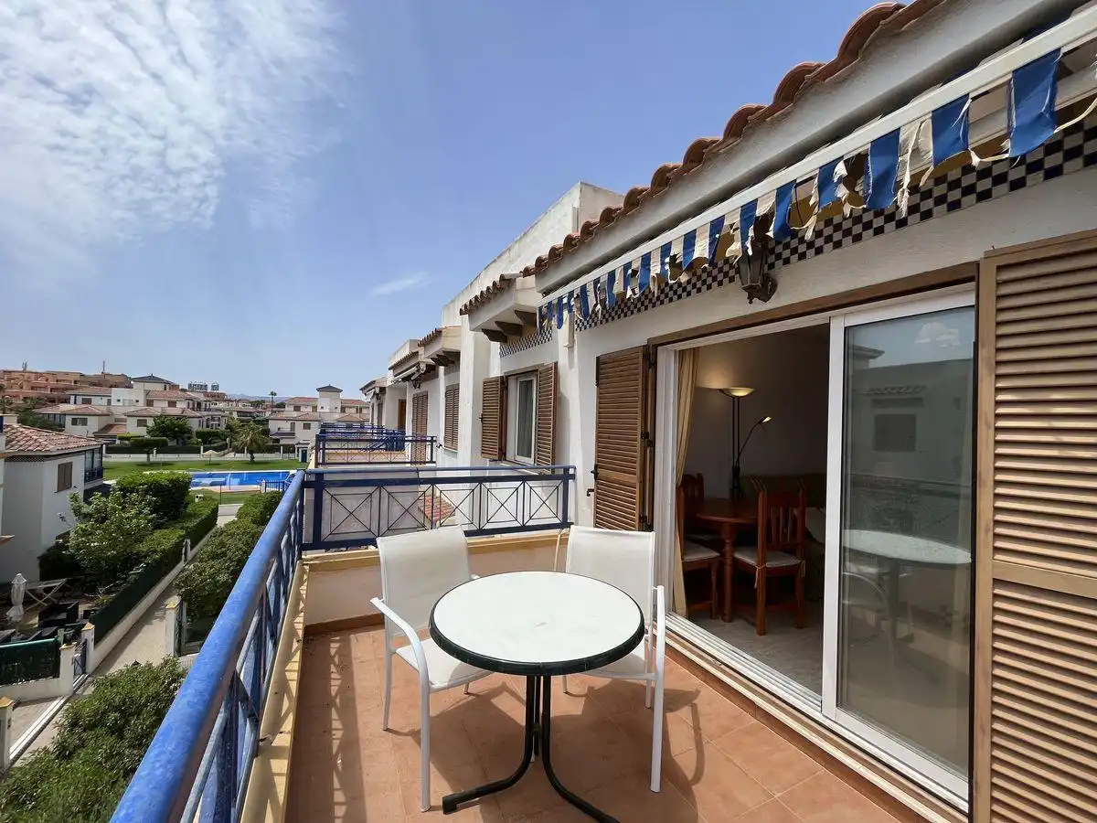 Terrasse von Wohnung zur Miete in Vera mit Klimaanlage, Terrasse und Schwimmbad