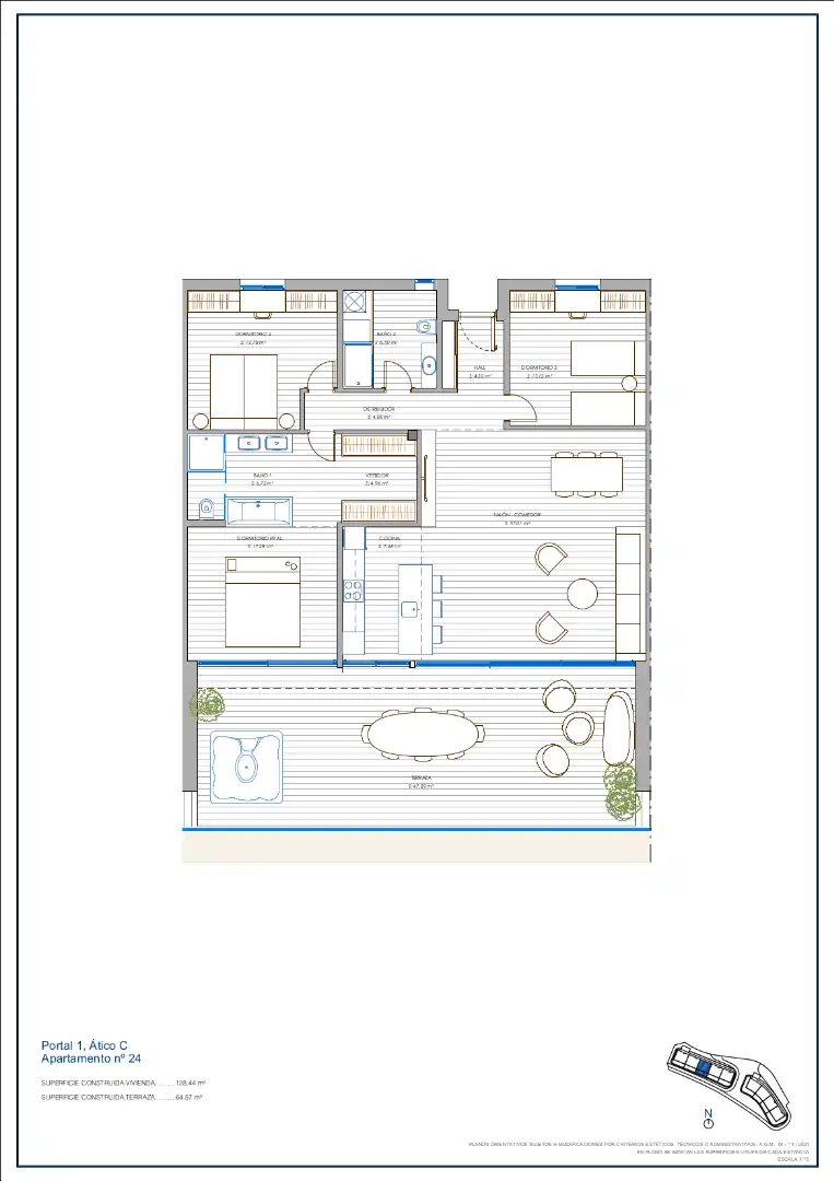 Neubau-Penthouse mit Pool zum Verkauf in Avenida 8 de Marzo 35, imagen 16