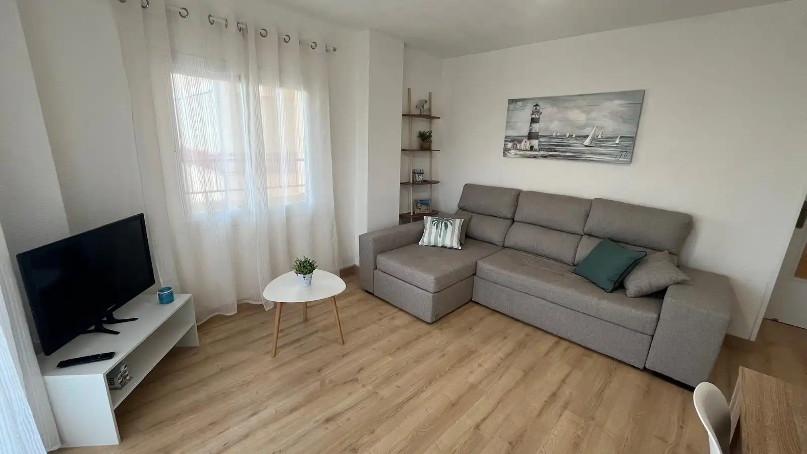 Sala d'estar de Pis de lloguer en Alicante / Alacant amb Aire condicionat, Calefacció i Terrassa