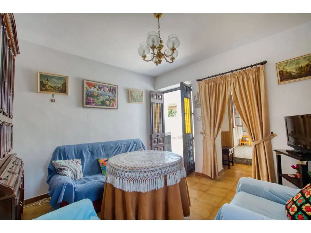 Sala de estar de Casa adosada en venta en Canillas de Aceituno con Terraza